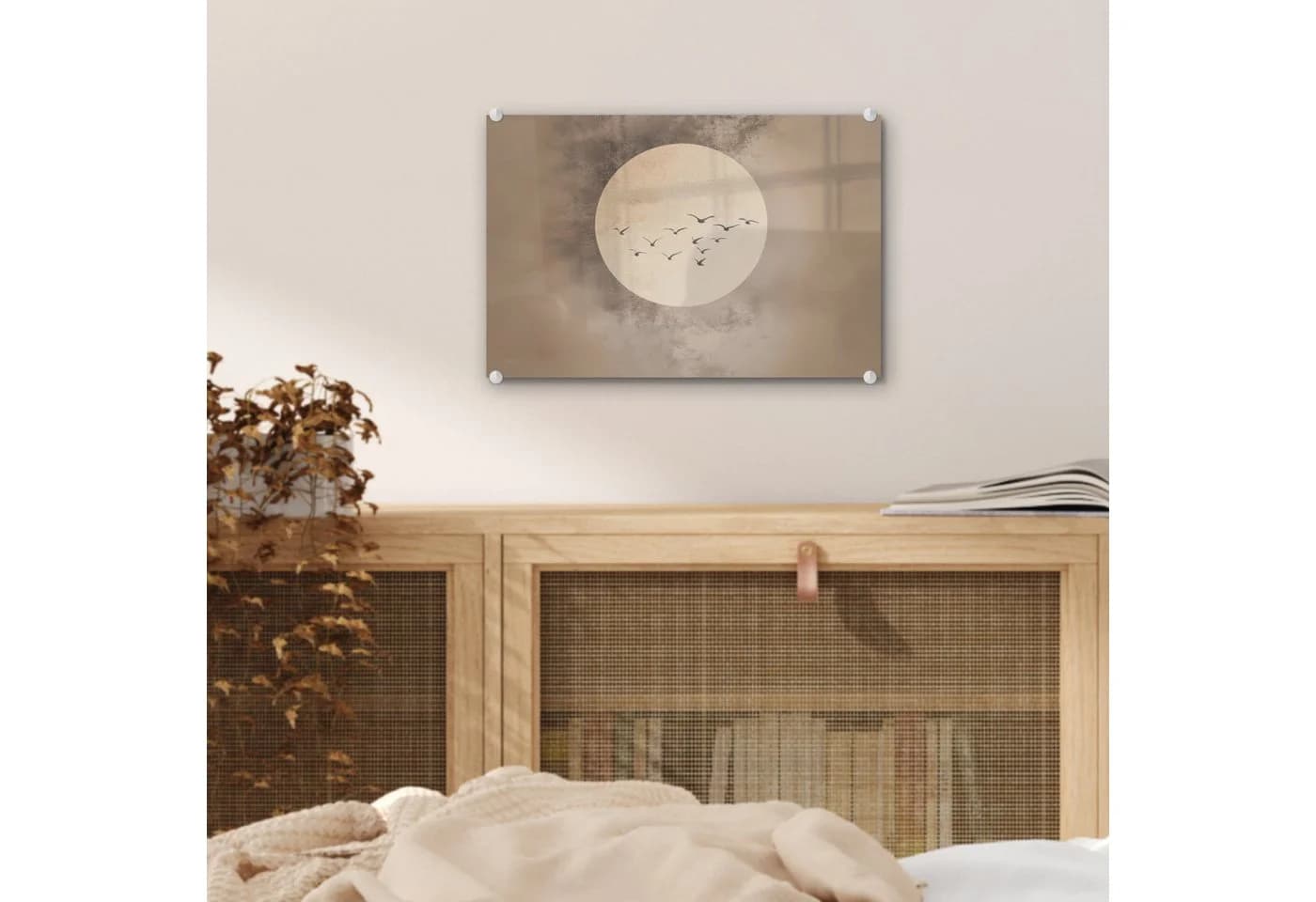MuchoWow Acrylglasbild Vogel Beige Japandi Stil - Bild 5