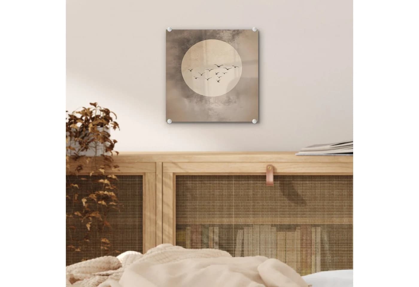MuchoWow Acrylglasbild Vogel Japandi Beige - Bild 5