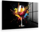 MuchoWow Acrylglasbild Wein Graffiti Rot Bild 2