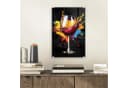 MuchoWow Acrylglasbild Wein Graffiti Rot 20x30 cm Bild 1