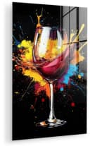 MuchoWow Acrylglasbild Wein Graffiti Rot 20x30 cm Bild 2