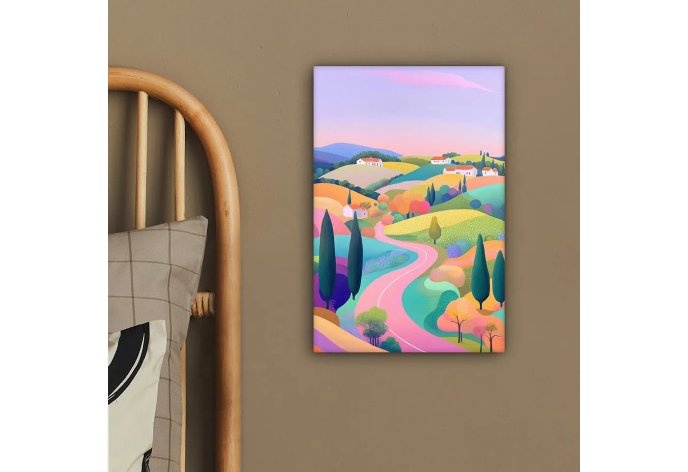 OneMillionCanvasses® Leinwandbild Landschaft Pastell Weiß - Bild 4