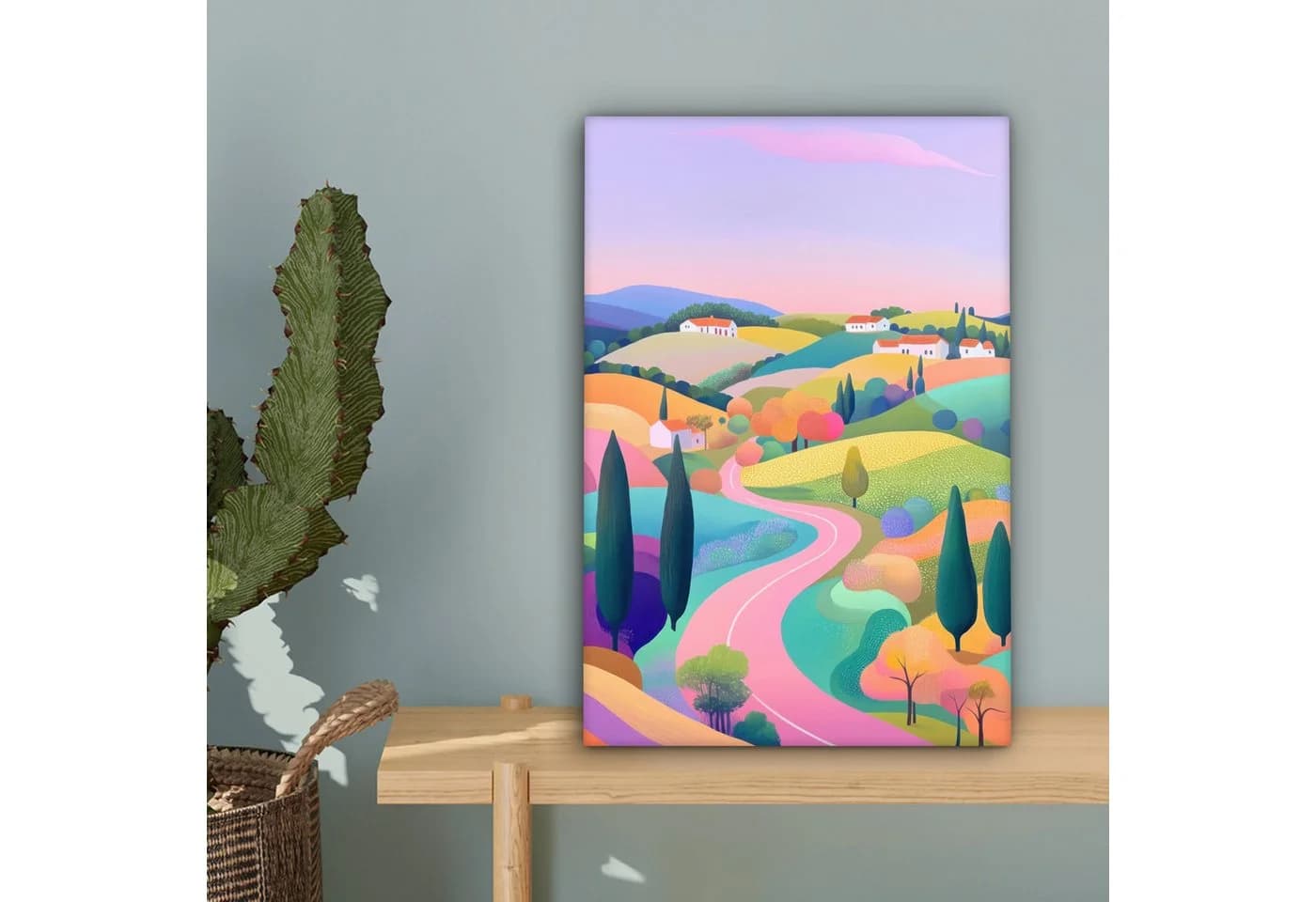 OneMillionCanvasses® Leinwandbild Landschaft Pastell Weiß - Bild 5