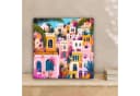 OneMillionCanvasses® Leinwandbild Bunt Rosa Orange Gelb Blumen Bild 1