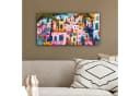 OneMillionCanvasses® Leinwandbild Panorama Bunt Blumen Bild 4