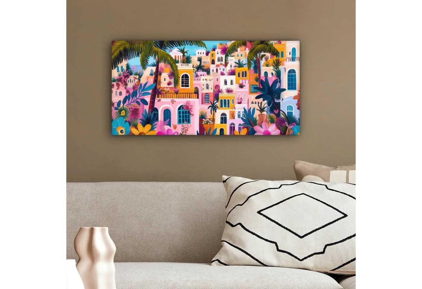OneMillionCanvasses® Leinwandbild Panorama Bunt Blumen - Bild 4