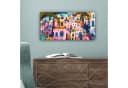 OneMillionCanvasses® Leinwandbild Panorama Bunt Blumen Bild 5