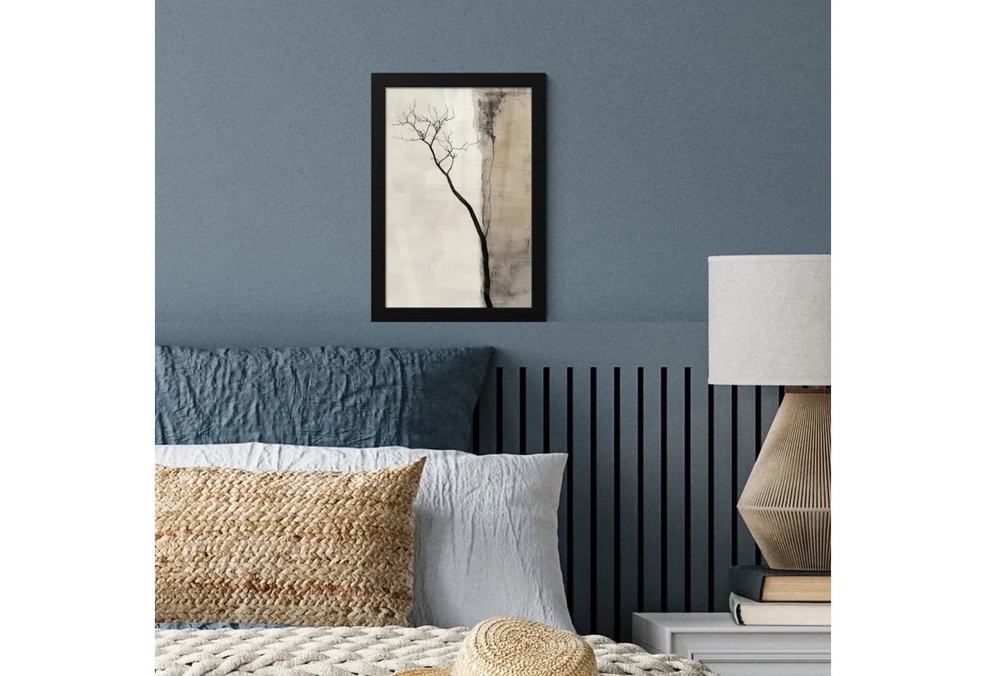 MuchoWow Poster Wabi Sabi Pflanze Beige mit schwarzem Rahmen - Bild 4