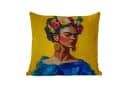 MuchoWow Dekokissen Frida Kahlo Motiv 40x40 cm Gelb Blau Bild 2