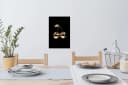 MuchoWow Wandsticker Kirsche Schwarz Gold Vlies Bild 1
