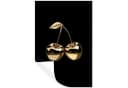 MuchoWow Wandsticker Kirsche Schwarz Gold Vlies Bild 2
