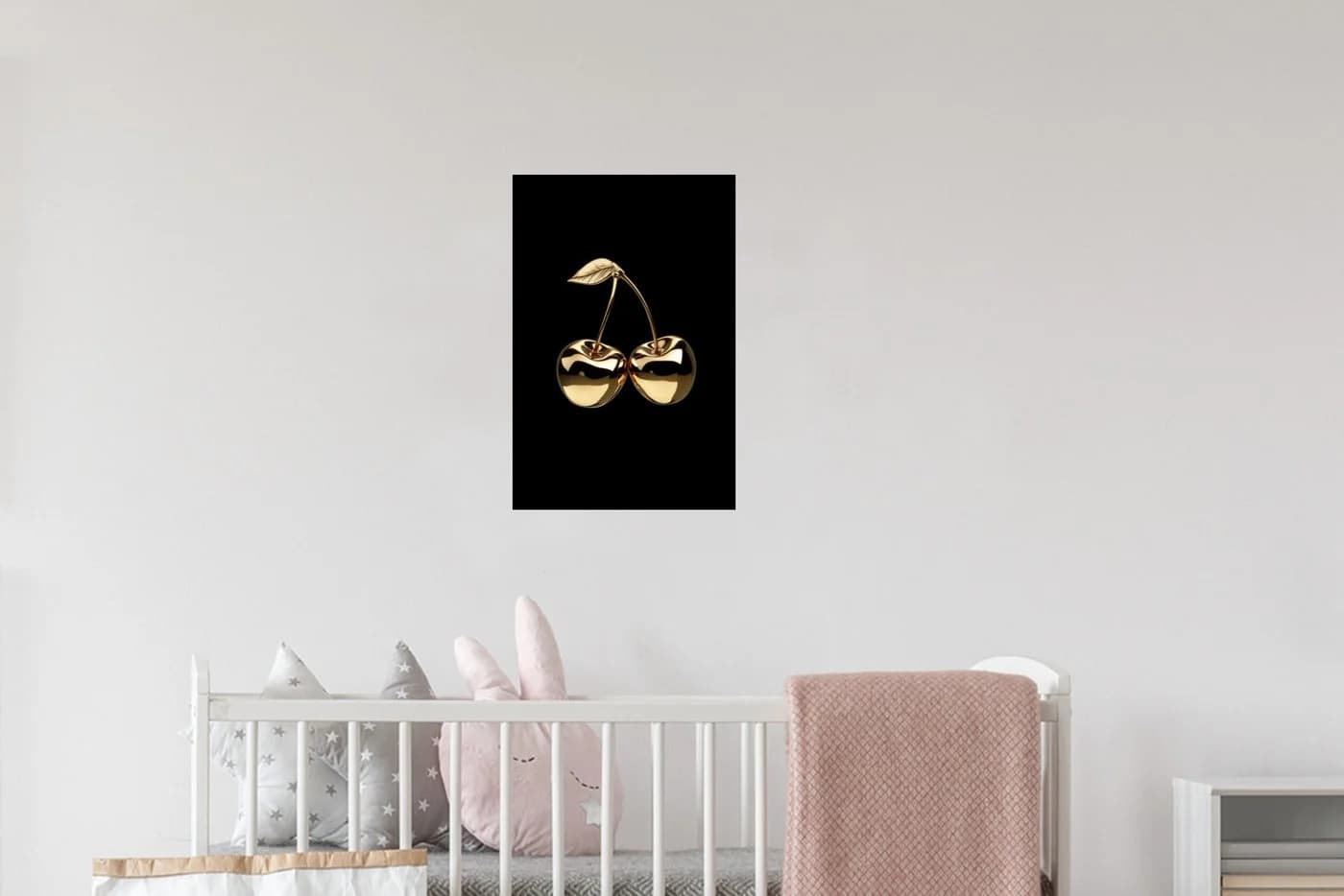 MuchoWow Wandsticker Kirsche Schwarz Gold Vlies - Bild 5