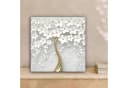 OneMillionCanvasses® Leinwandbild Baum Weiß Abstrakt Blume Gold Fotodruck Wandbild Deko Bild 1