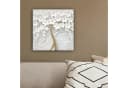 OneMillionCanvasses® Leinwandbild Baum Weiß Abstrakt Blume Gold Fotodruck Wandbild Deko Bild 4