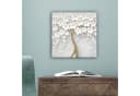 OneMillionCanvasses® Leinwandbild Baum Weiß Abstrakt Blume Gold Fotodruck Wandbild Deko Bild 5