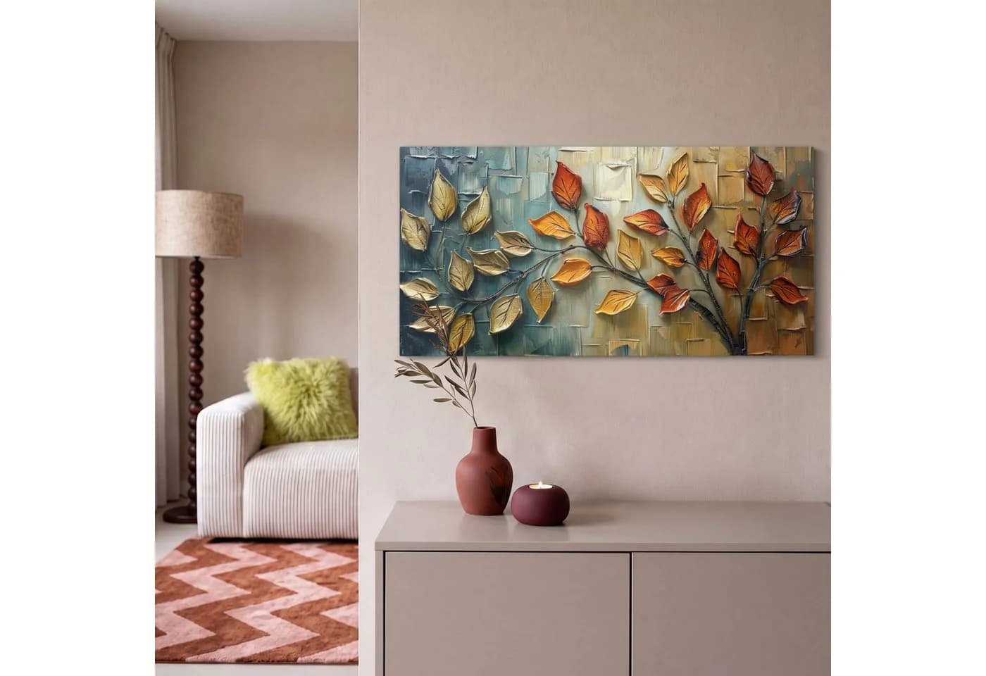 OneMillionCanvasses® Leinwandbild Panorama Baum - Abstrakt - Natur - Kunst