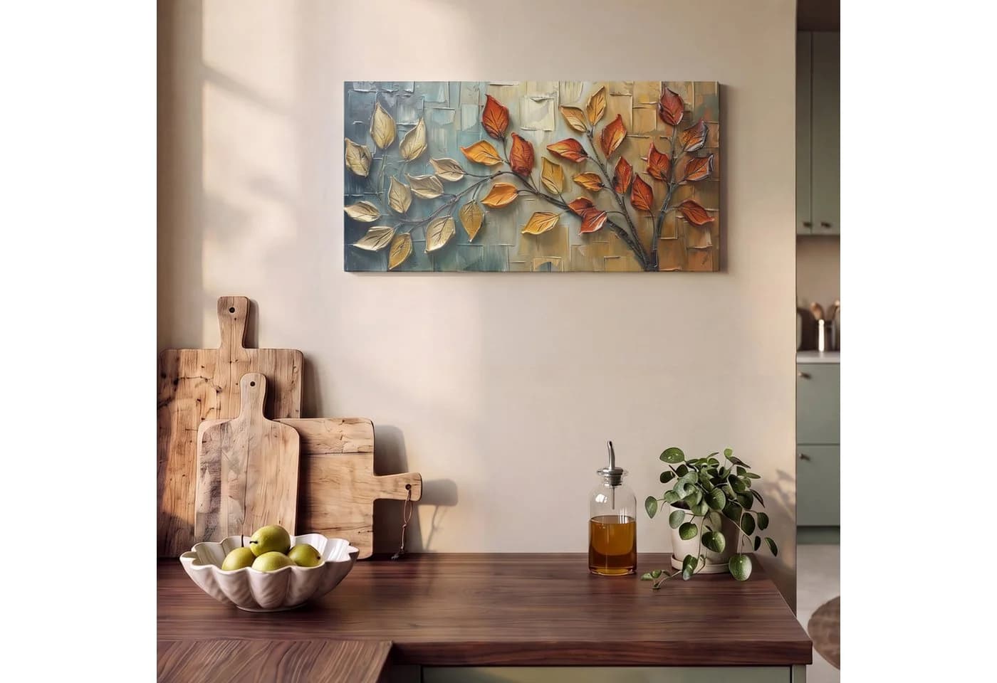 OneMillionCanvasses® Leinwandbild Panorama Baum - Abstrakt - Natur - Kunst - Bild 5