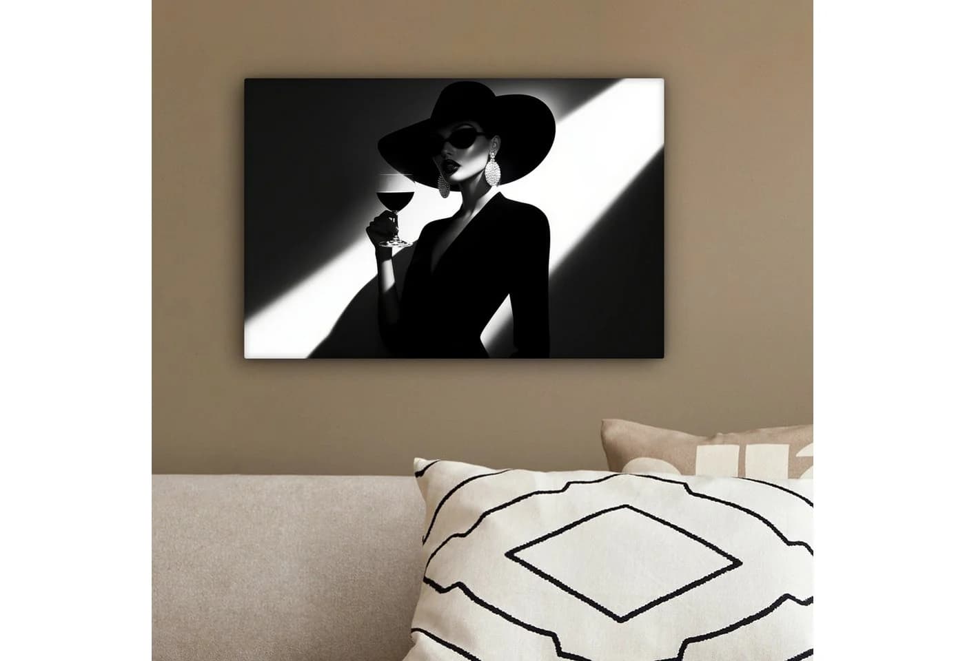 OneMillionCanvasses® Leinwandbild Frau - Wein - Chic, Fotodruck 30x20 cm - Bild 4