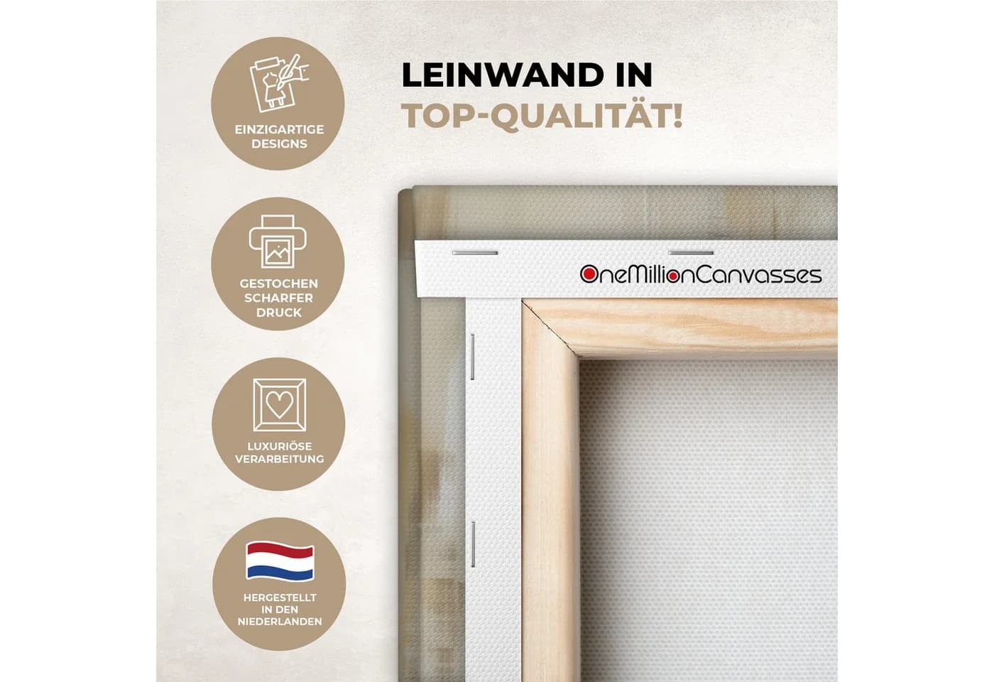 OneMillionCanvasses® Leinwandbild Panorama Gold Besteck 40x20 cm - Bild 3
