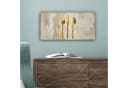 OneMillionCanvasses® Leinwandbild Panorama Gold Besteck 40x20 cm Bild 5