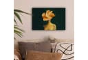 OneMillionCanvasses® Leinwandbild Frau mit gelber Blume Bild 1