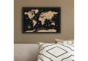OneMillionCanvasses® Leinwandbild Weltkarte Beige Schwarz Fotodruck Bild 4