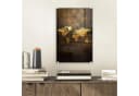 MuchoWow Acrylglasbild Weltkarte Gold Rost Dekoration Bild 1