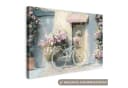 OneMillionCanvasses® Leinwandbild Fahrrad Pastellfarben Blumen Fotodruck 30x20 cm Bild 2