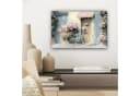 OneMillionCanvasses® Leinwandbild Fahrrad Pastellfarben Blumen Fotodruck 30x20 cm Bild 4