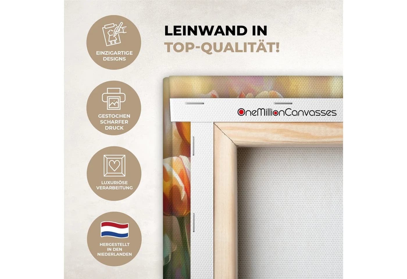 OneMillionCanvasses® Leinwandbild Tulpen - Märchenhaft - 30x20 cm - Bild 3