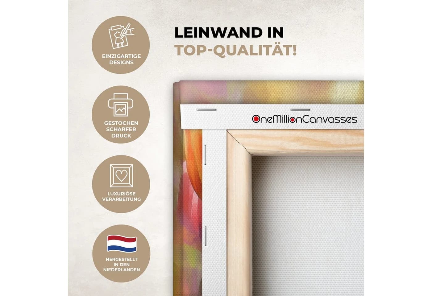 OneMillionCanvasses® Leinwandbild Tulpen Märchenhaft Farbenfroh - Bild 3
