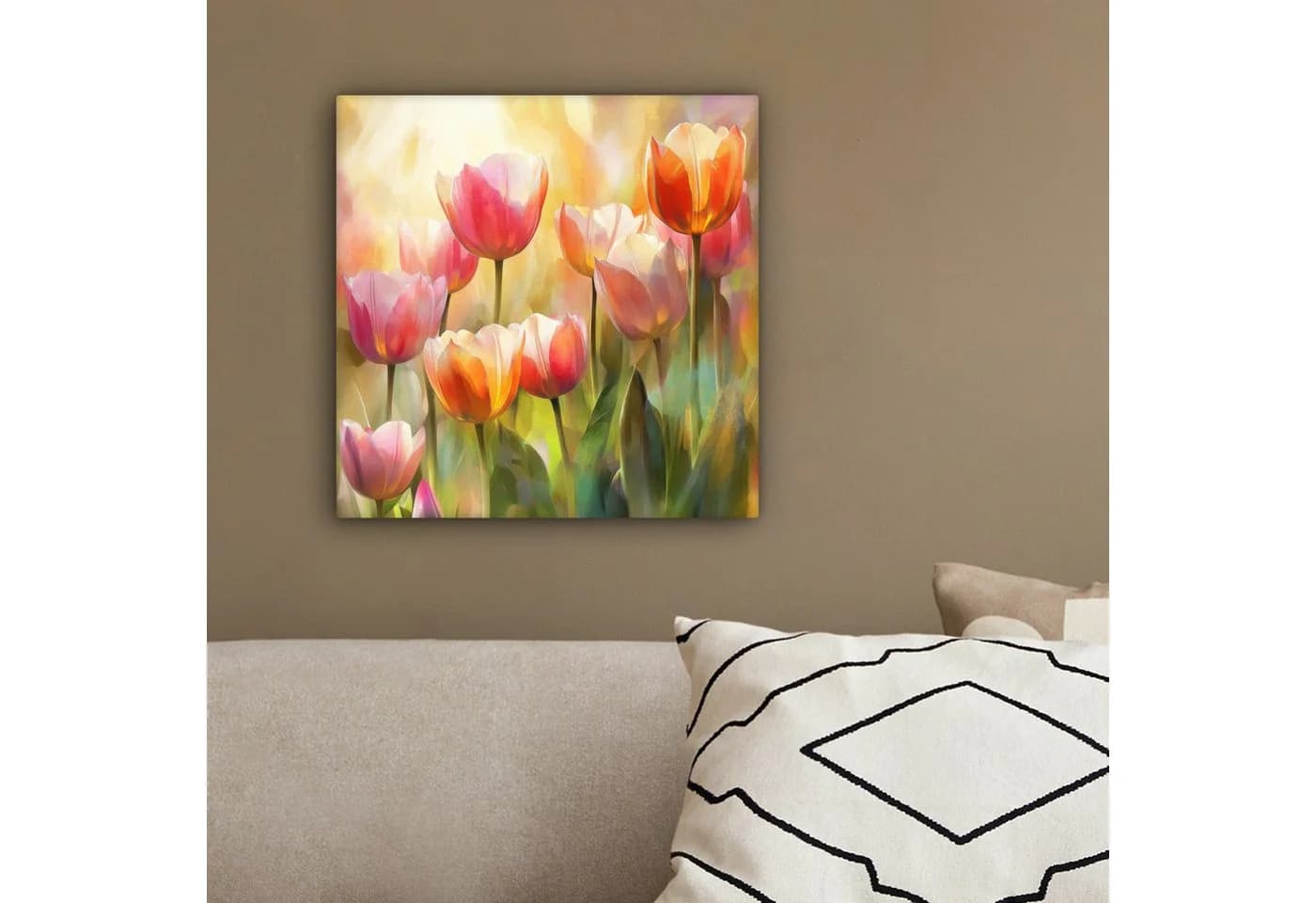 OneMillionCanvasses® Leinwandbild Tulpen Märchenhaft Farbenfroh - Bild 4