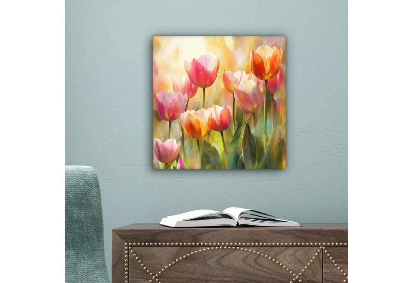 OneMillionCanvasses® Leinwandbild Tulpen Märchenhaft Farbenfroh - Bild 5
