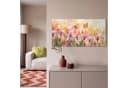 OneMillionCanvasses® Leinwandbild Panorama Schmetterlinge Orange Rosa Bild 1