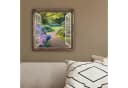 OneMillionCanvasses® Leinwandbild Garten mit Hortensien Blau/Rosa Bild 4
