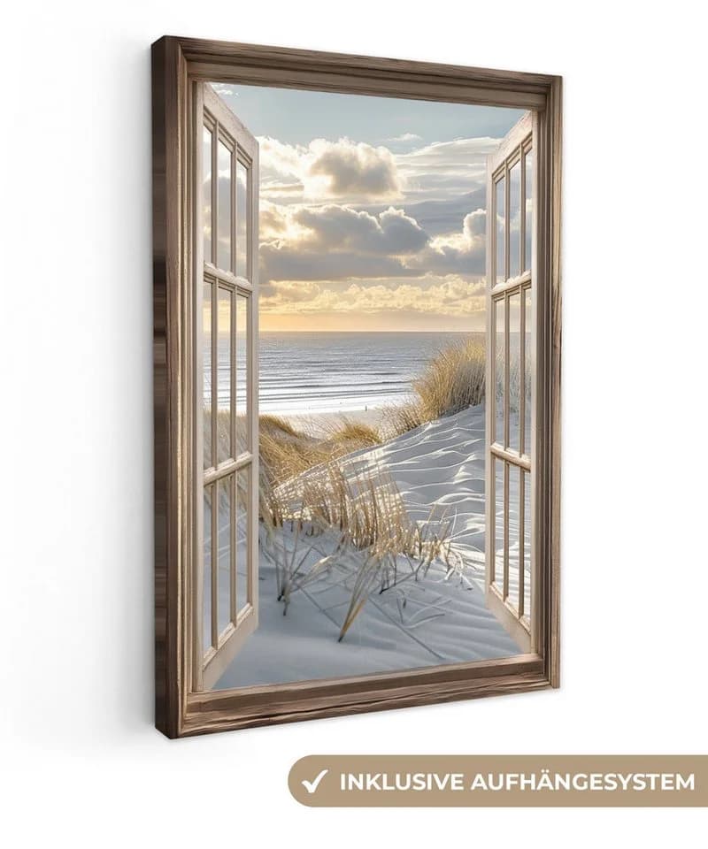 OneMillionCanvasses® Leinwandbild Strand - Dünen - Meer Fotodruck - Bild 2