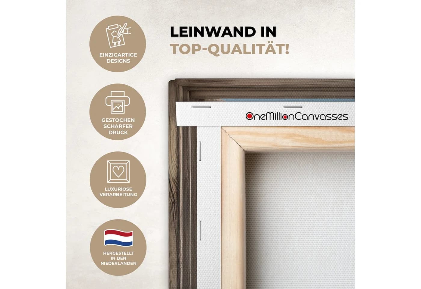 OneMillionCanvasses® Leinwandbild Panorama Strand Blau Beige - Bild 3