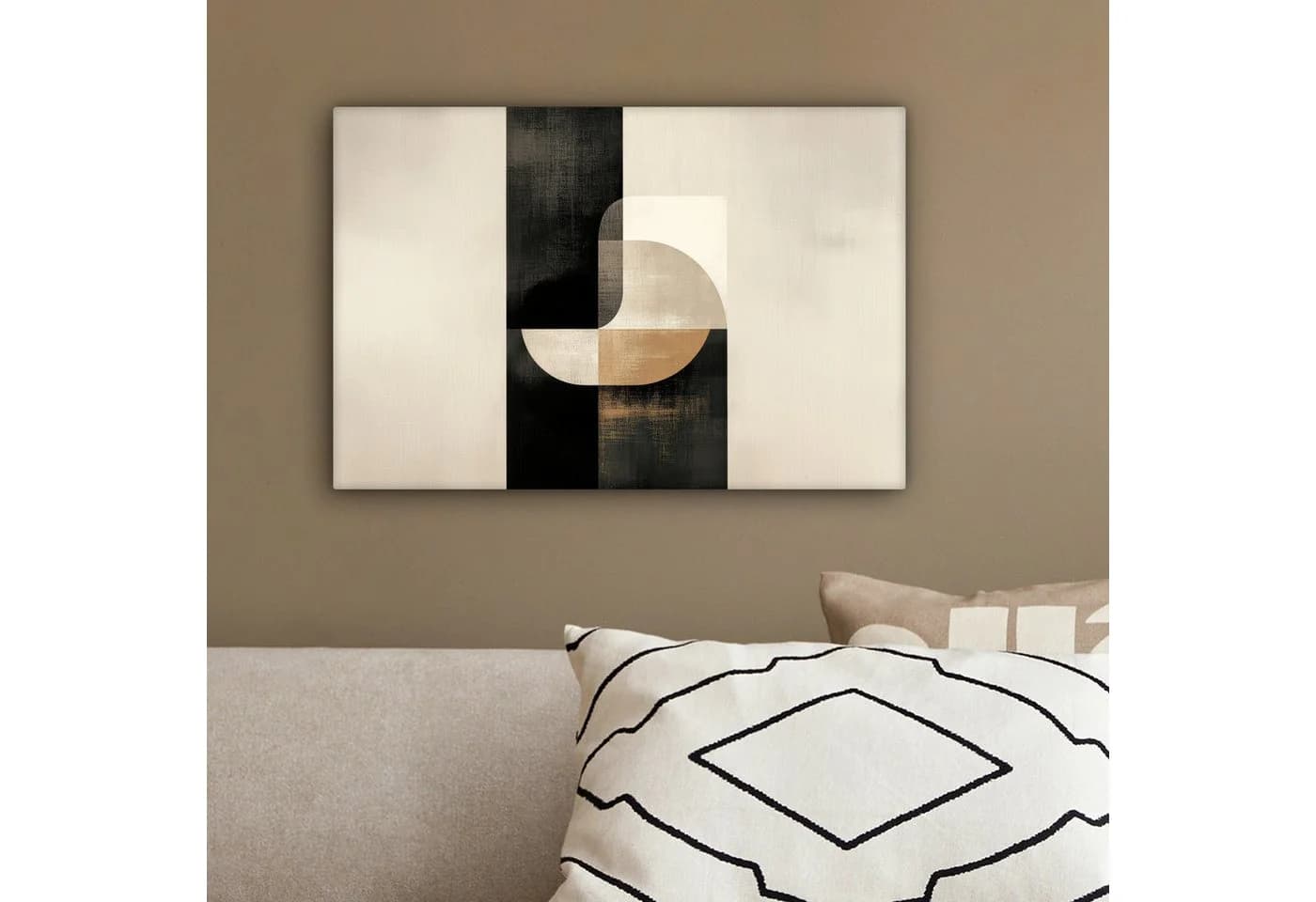 OneMillionCanvasses® Leinwandbild Modern Schwarz Gold 30x20 cm - Bild 4