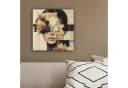 OneMillionCanvasses® Leinwandbild Frau mit Blumen Schwarz Gold Bild 4