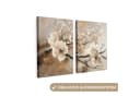 MuchoWow Leinwandbild Blüte Beige Abstrakt 2er Set Bild 2