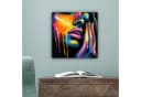 OneMillionCanvasses® Leinwandbild Frau mit bunten Farbtropfen Bild 5