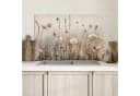 MuchoWow Küchenrückwand Blumen Rosa Modern Beige Bild 4