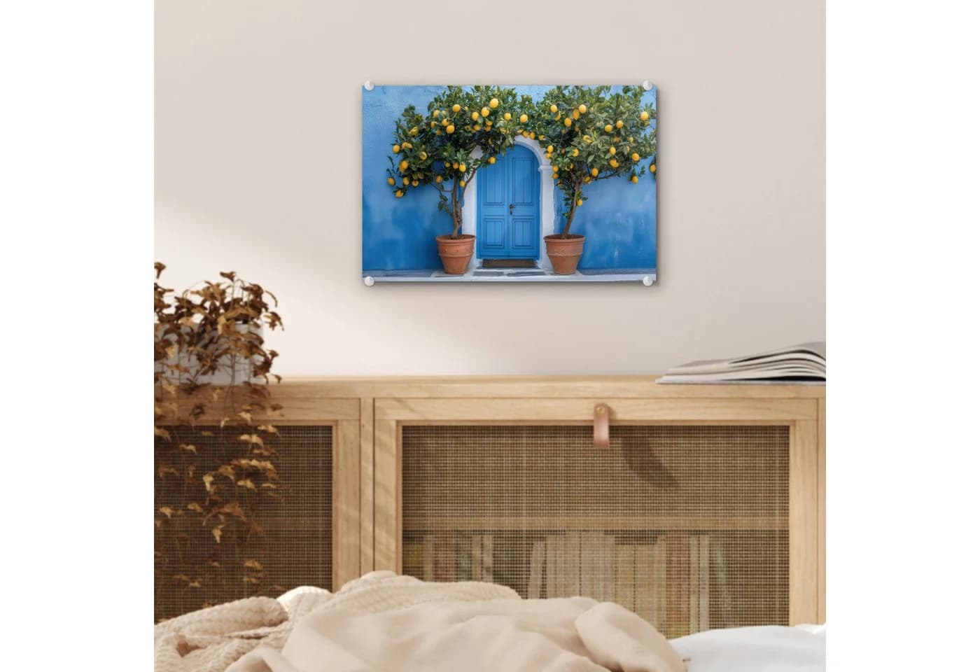 MuchoWow Acrylglasbild Zitronenbäume Blau/Gelb Modern - Bild 5