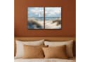 MuchoWow Leinwandbild Strand Set 2x 60x40 cm Maritim Segelboot Bild 4