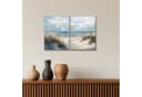 MuchoWow Leinwandbild Strand Set 2x 60x40 cm Maritim Segelboot Bild 5