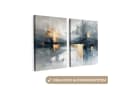 MuchoWow Leinwandbild Abstrakt Grau Gold Modern 2er Set Bild 2