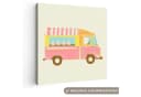 OneMillionCanvasses® Leinwandbild Retro Eiscreme-Wagen Rosa Bild 2