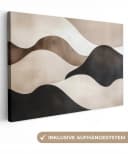 OneMillionCanvasses® Leinwandbild Abstrakt Beige Schwarz Braun Bild 2