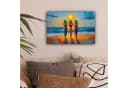 OneMillionCanvasses® Leinwandbild Strand Sonnenuntergang Bunt Bild 1