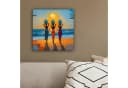 OneMillionCanvasses® Leinwandbild Frauen - Strand - Sonnenuntergang Fotodruck 20x20 cm Bild 4
